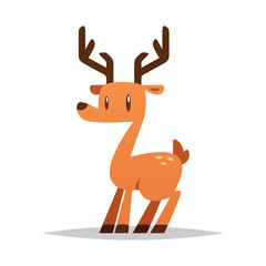 Cartoon deer vector isolated illustration