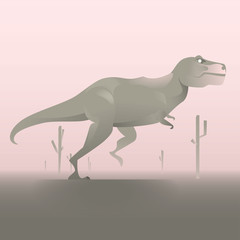 Obraz na płótnie Canvas DinosaurPinkBack