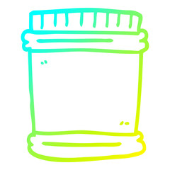 cold gradient line drawing cartoon vitamin pots