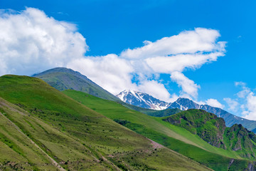 Fototapeta premium View of beautiful mountains in northern caucasus on sunny day