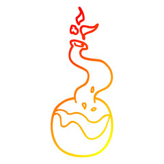 warm gradient line drawing cartoon