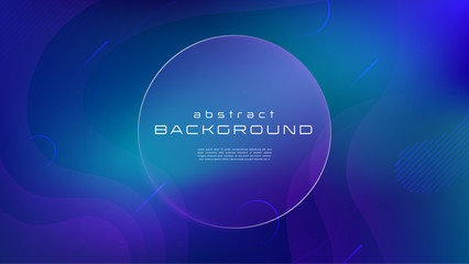 Gradient fluid blue color abstract background. Liquid shapes futuristic concept. Creative motion geometric wallpaper. Design for Banners, Placards, Posters, Flyers, Cover. Eps 10 vector