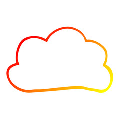 warm gradient line drawing cartoon weather cloud