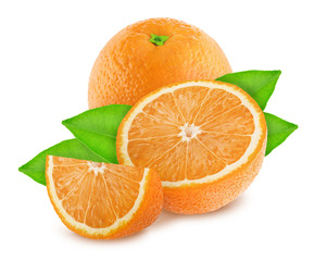 Composition with oranges isolated on white background.