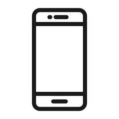 smartphone device - minimal line web icon. simple vector illustration. concept for infographic, website or app.