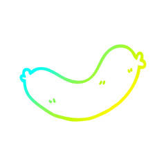 cold gradient line drawing cartoon sausages