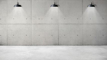 Abstract room background with lamps and copy spac