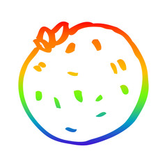 rainbow gradient line drawing cartoon organic orange