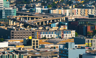 View of a San Francisco highways interchange