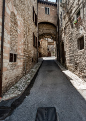Fototapeta na wymiar ancient medieval citadel of Narni in Umbria, Italy
