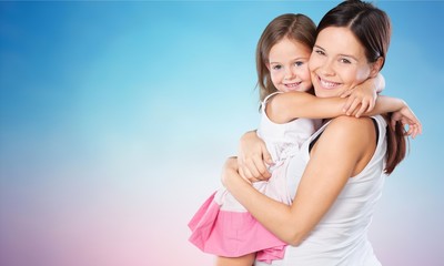 Happy Mother and daughter hugging