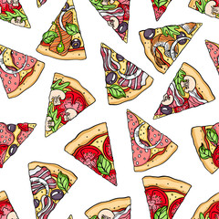 Seamless pizza slices