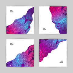 Abstract business banners beautiful waves