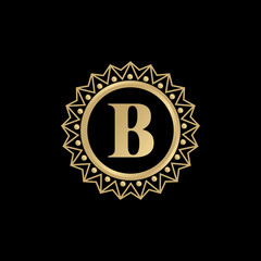 Luxury letter logo design vector template