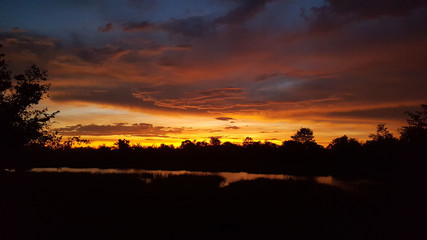 Sunset at Moremi Game Reserve