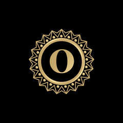 Luxury o letter logo design vector template