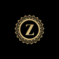 Luxury z letter logo design vector template