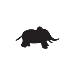 Cute elephant logo design vector template