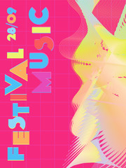 Obraz na płótnie Canvas Music festival cover background.