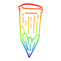 rainbow gradient line drawing cartoon vampire stake