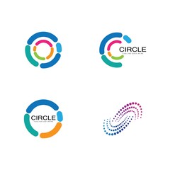 circle logo template vector design