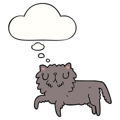 cartoon cat and thought bubble