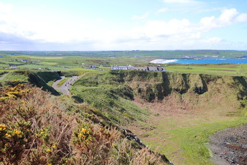 Beautiful Irish cliffs overlooking the sea