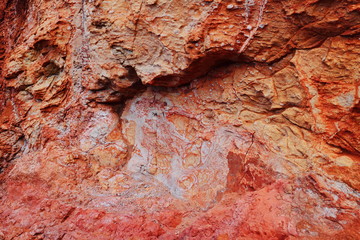 Australian red stones on a cliff