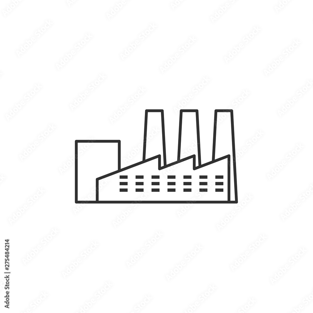 Poster Factory icon template black color editable. industrial buildings symbol vector sign isolated on white background. Simple logo vector illustration for graphic and web design.