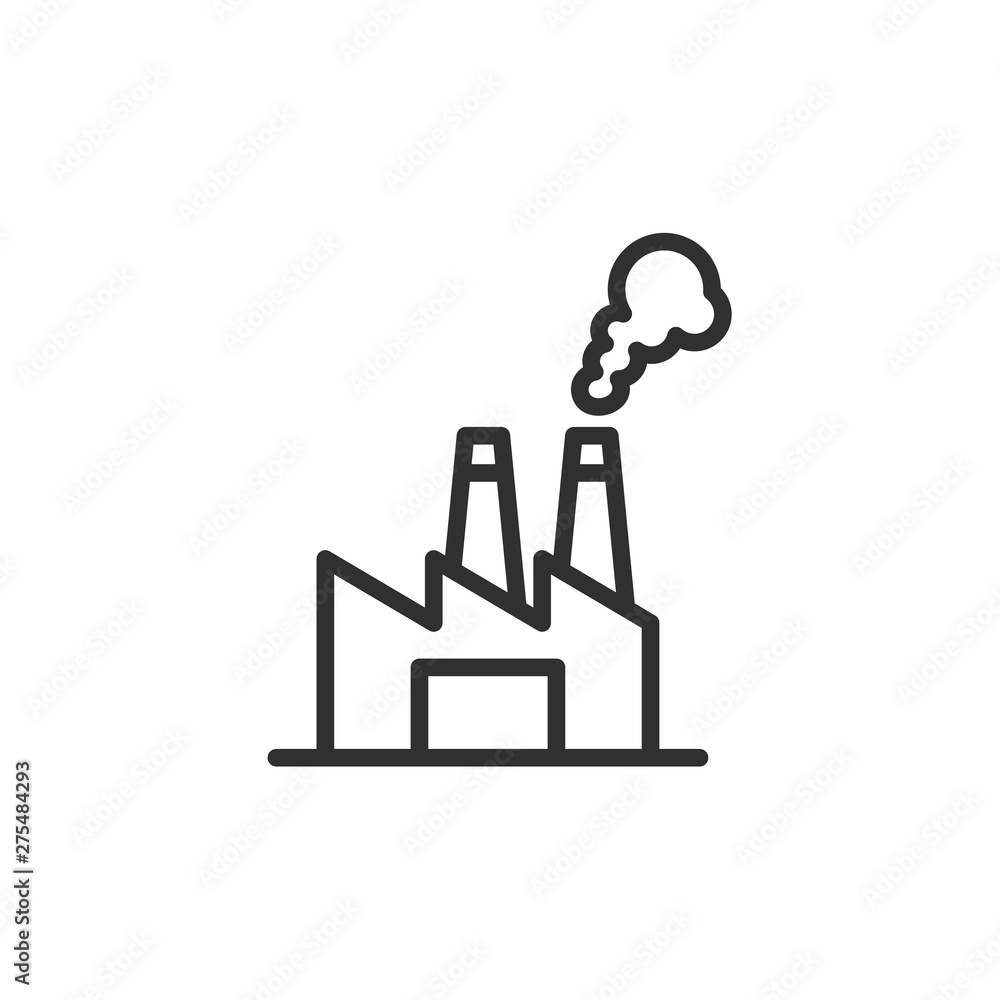 Poster factory icon template black color editable. industrial buildings symbol vector sign isolated on whit