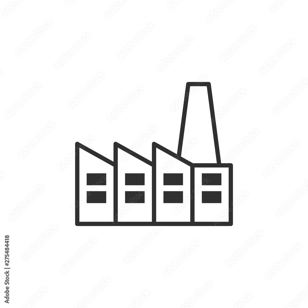 Aufkleber factory icon template black color editable. industrial buildings symbol vector sign isolated on whit
