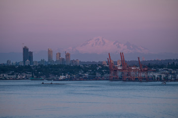 Port of Vancouver, Burnaby and Mount Baker in one take.