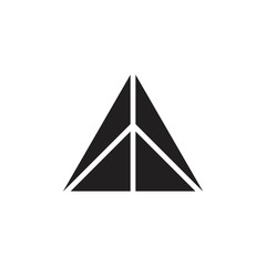 triangle geometric mosaic pyramid logo vector
