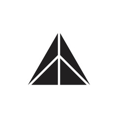 Fototapeta premium triangle geometric mosaic pyramid logo vector