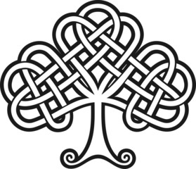 Shamrock. Celtic Tattoo. Vector