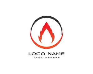Fire flame Logo Template vector icon Oil, gas and energy logo concept