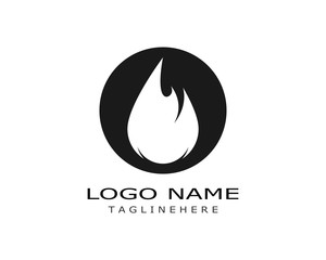 Fire flame Logo Template vector icon Oil, gas and energy logo concept