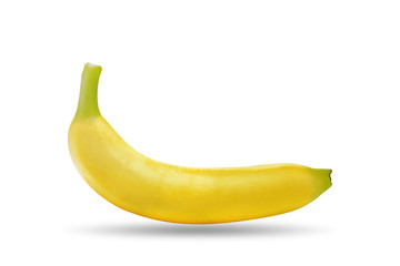colourful fruit pattern of fresh yellow bananas on colored background