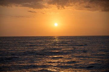 Madeira colourful sunset dramatic Atlantic Ocean