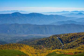 Obraz premium 秋 乗鞍山頂畳平からの紅葉風景