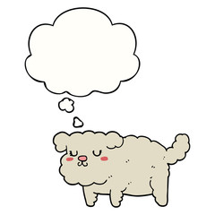 cartoon dog and thought bubble