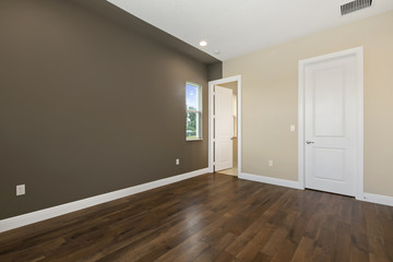 Vacant new construction with wood floors