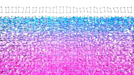 3d surface as 3d low poly abstract geometric background with modern gradient colors, red blue violet, with grid 31