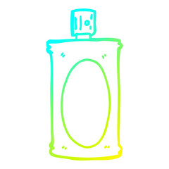 cold gradient line drawing cartoon spray can