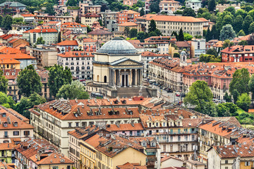 Obraz premium View of the Church of the Gran Madre from a height