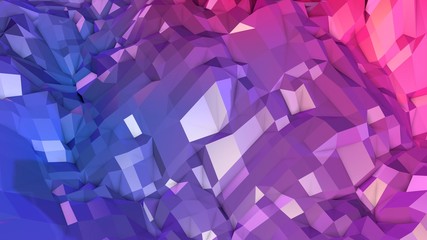 3d surface as 3d low poly abstract geometric background with modern gradient colors, red blue violet 69