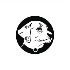 Animal and Pets logo with Dog Head Illustration