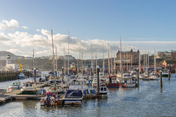 Marina and harbour at Scarborough in Yorkshire.