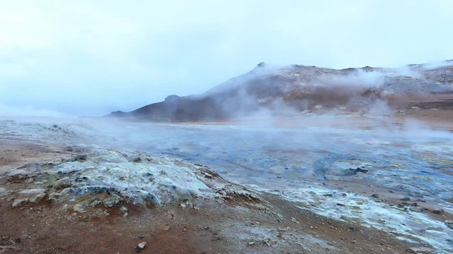 Icelandic vulcanic sulfur subsoil, Namafjall Hverir.