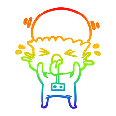 rainbow gradient line drawing weird cartoon alien